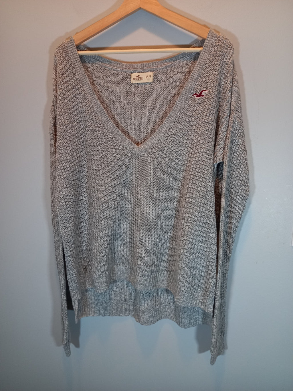 Hollister Grey Knit Sweater Sz XS/S
