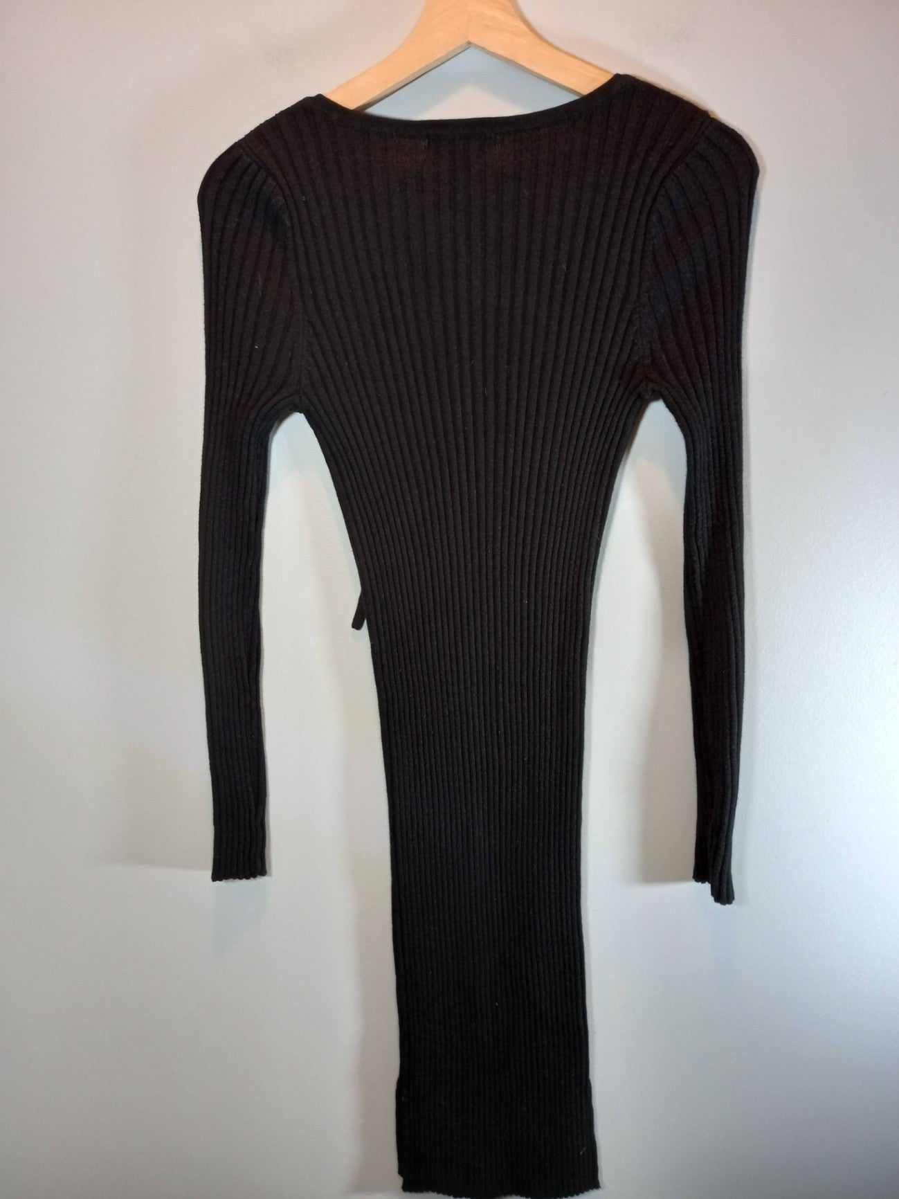 Aqua Black Sweater Dress Sz L