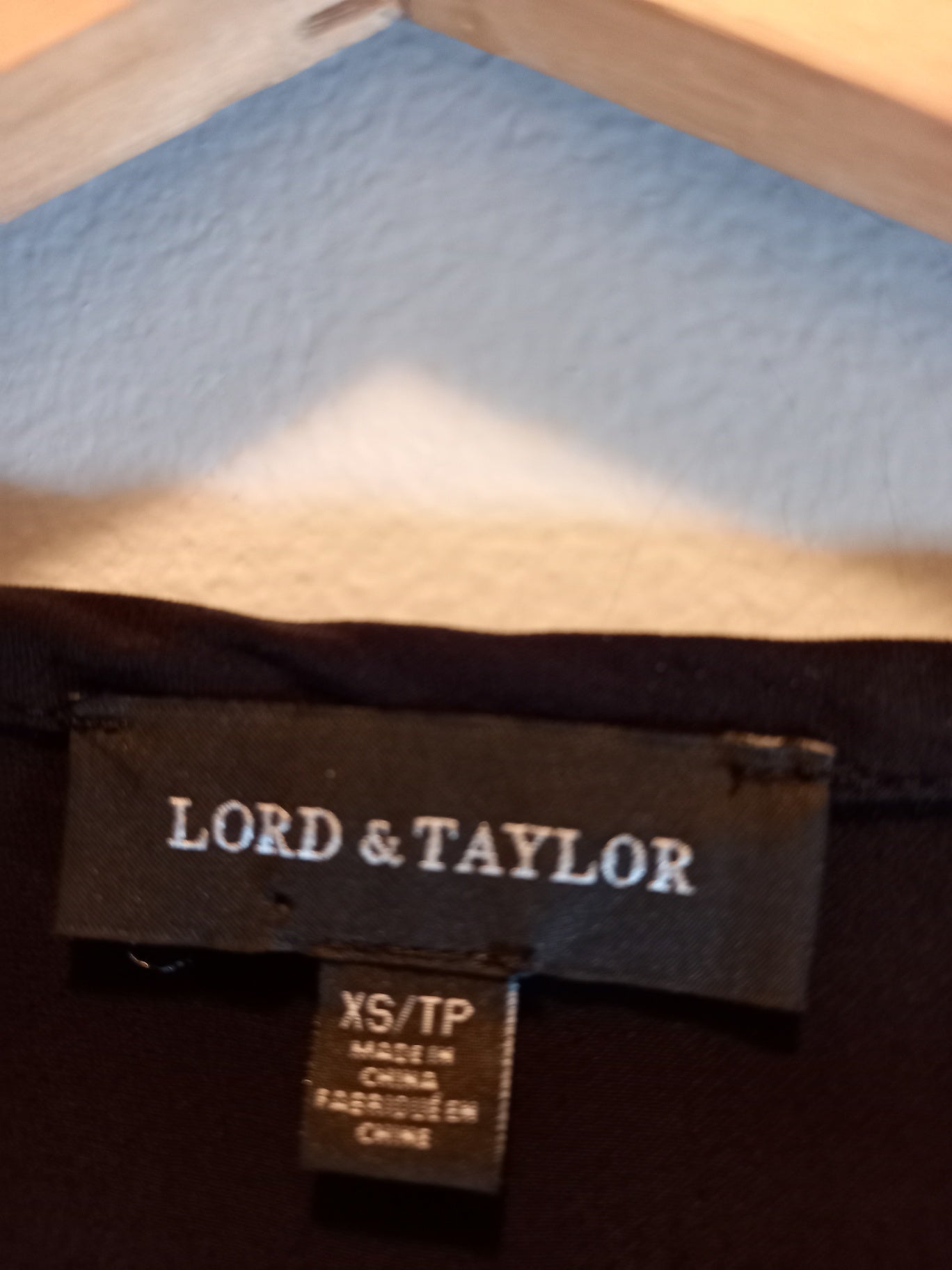 Lord & Taylor Black Blouse Sz S