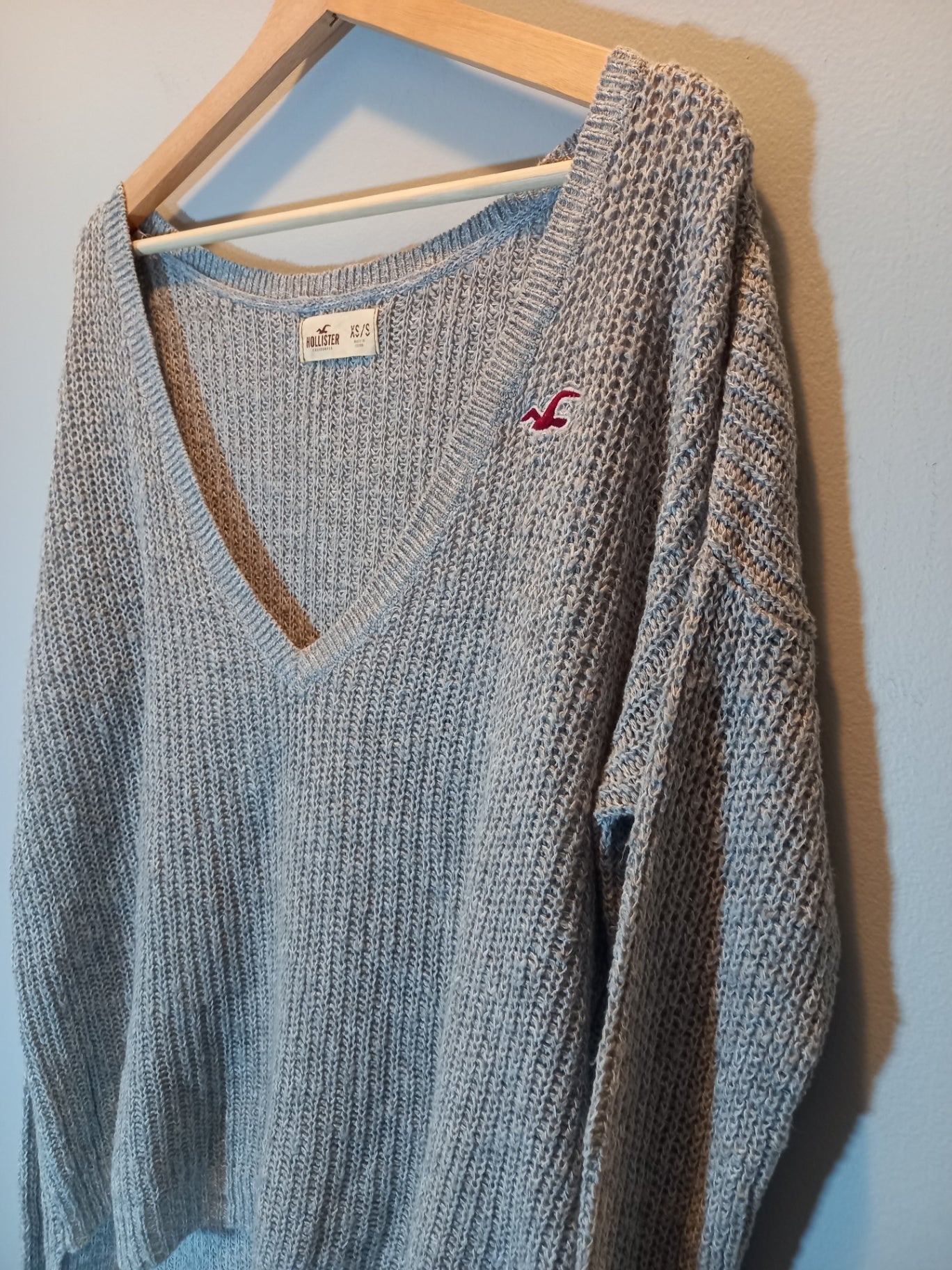 Hollister Grey Knit Sweater Sz XS/S