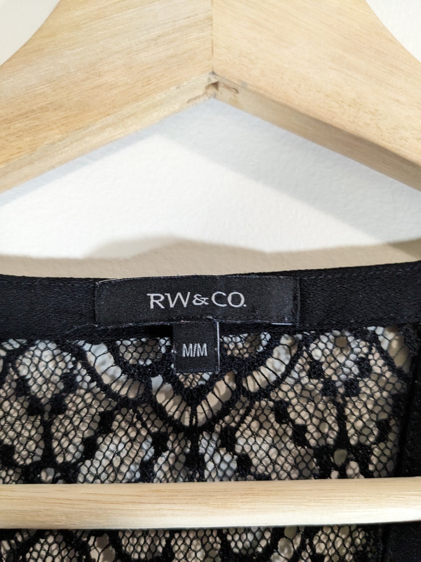 RW&Co. Black Blouse - Medium