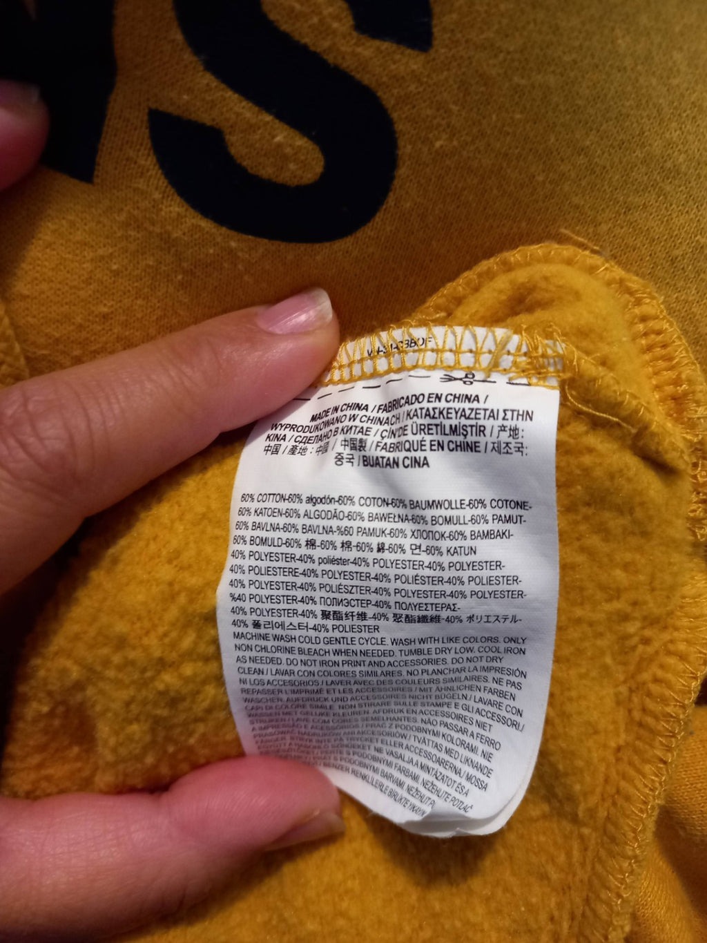 Vans Mustard Yellow Crop Hoodie Sz L