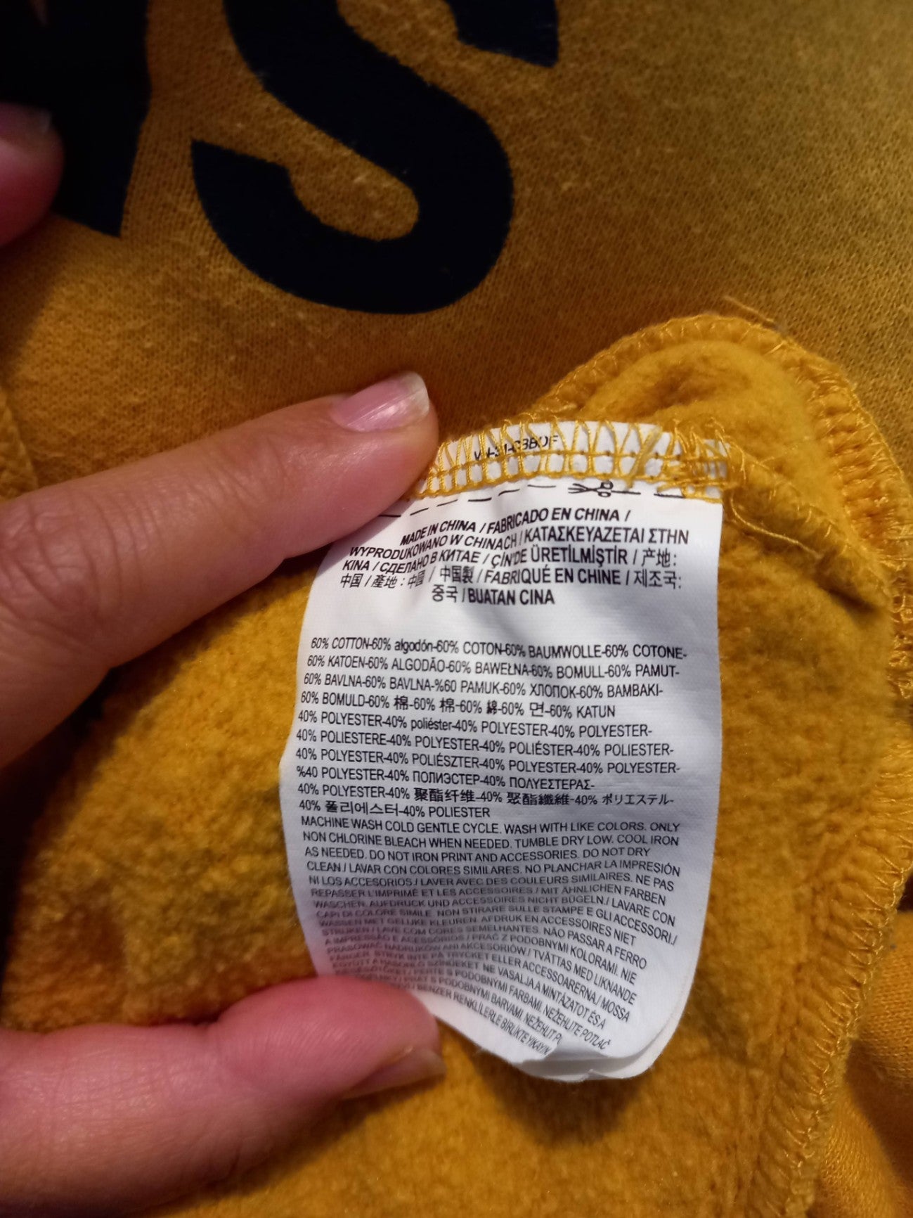 Vans Mustard Yellow Crop Hoodie Sz L
