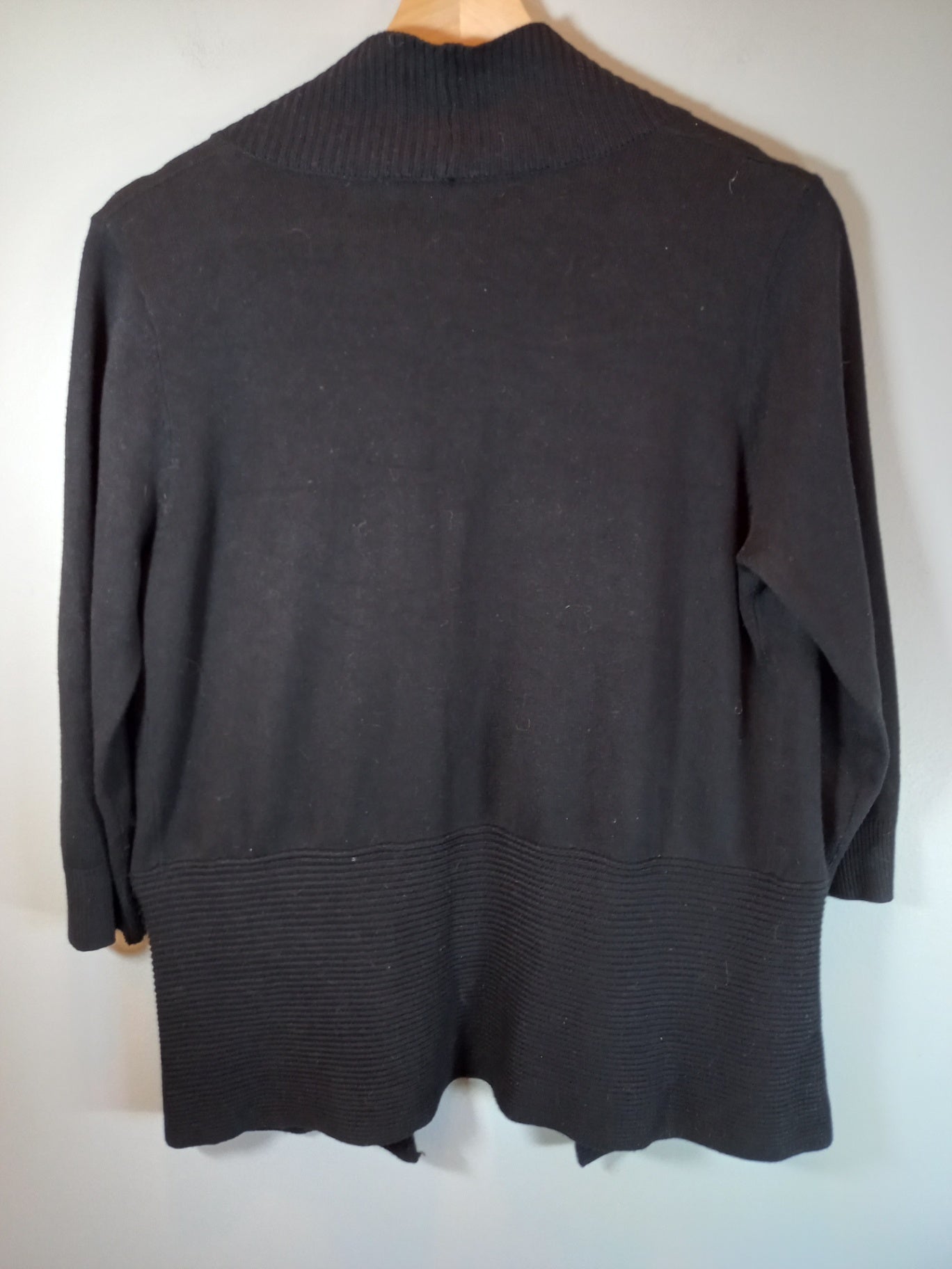Joan Vass Black Cardigan - Medium