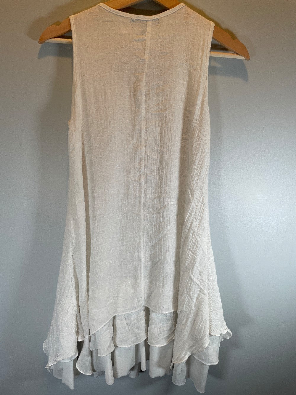 Papillon white sleeveless dress - XS