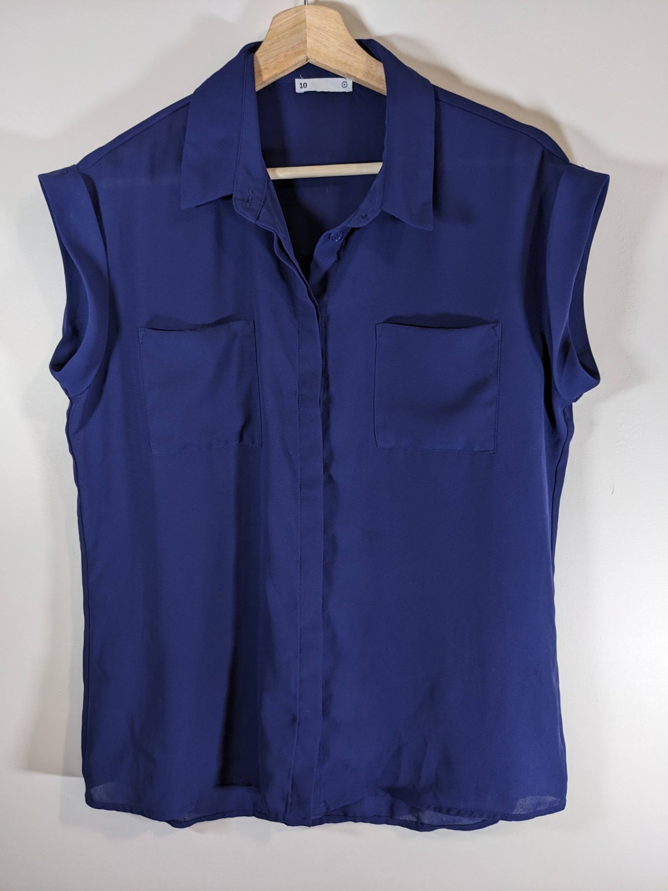 Navy Blouse - Sz 10