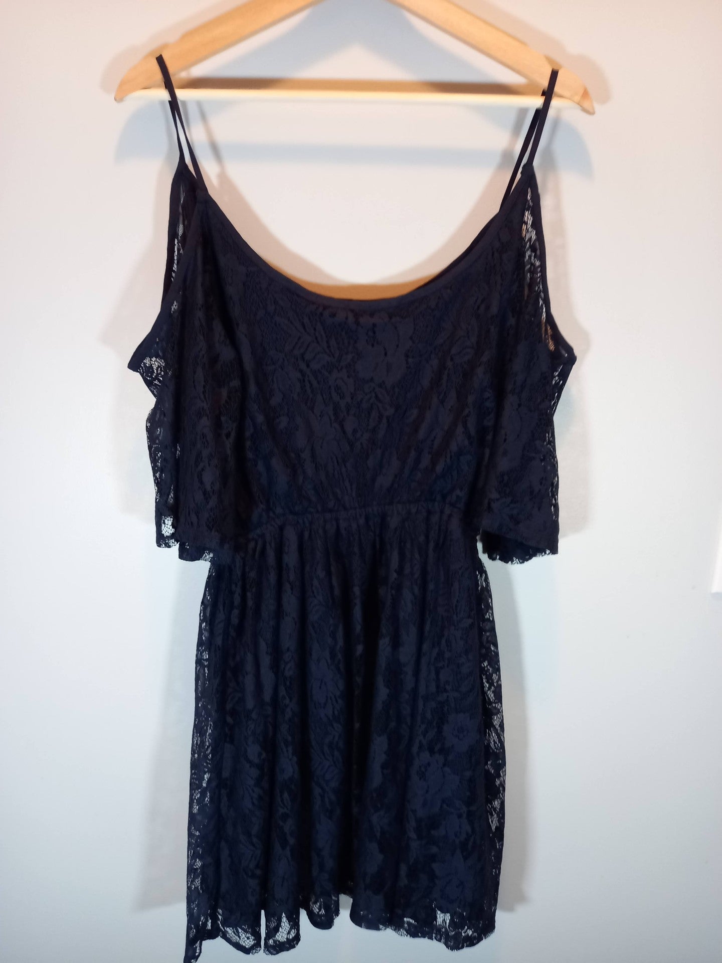 Hollister Navy Lace Dress Sz L