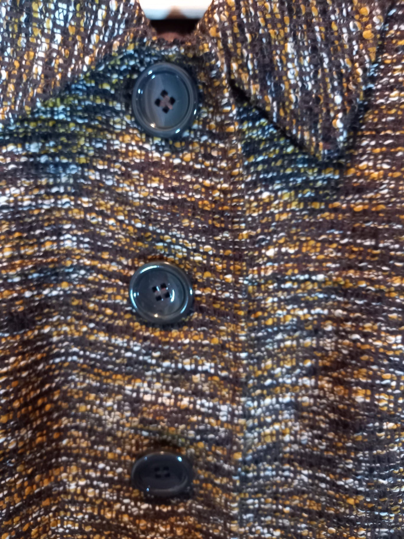 Style & Co Multi Colour Brown Jacket Sz 6