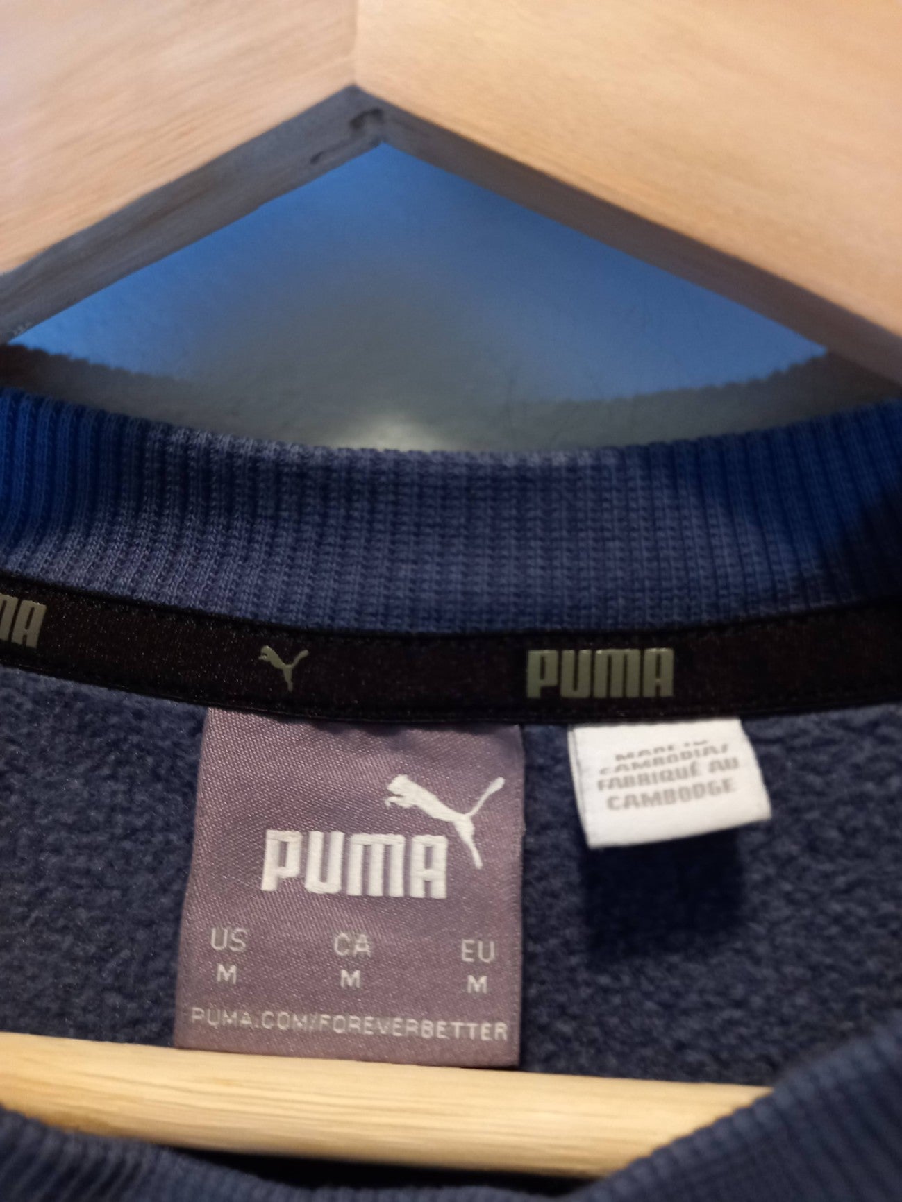 Puma Blue Crewneck Sz M