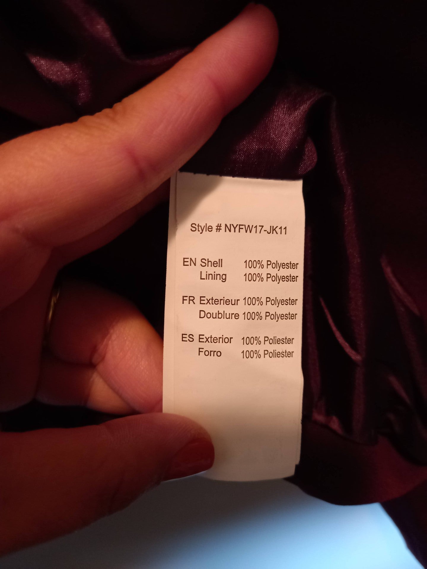 Another Story Maroon Blazer Sz L