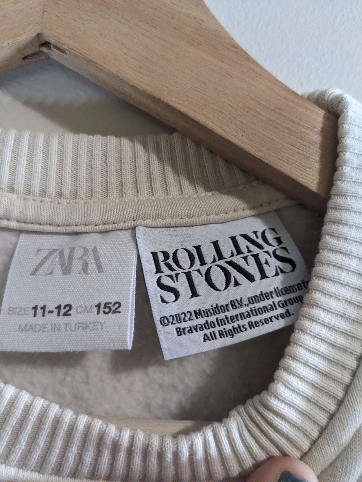 Zara Rolling Stones Crewneck - Sz 11/12 kids