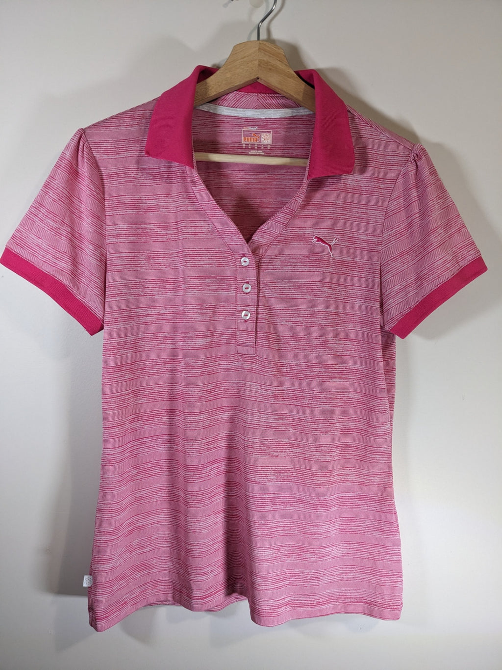 Puma Pink Golf Shirt - Medium