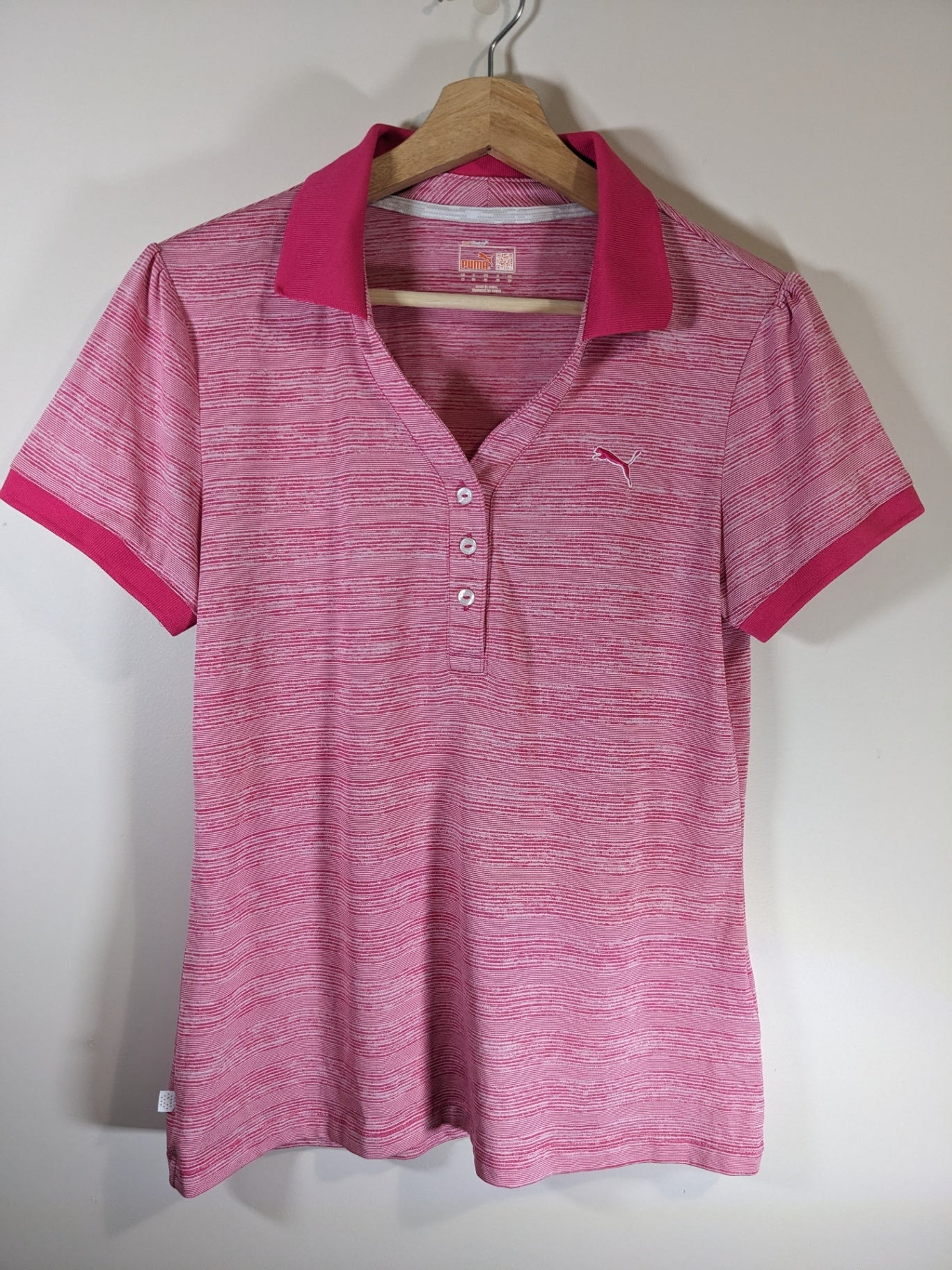 Puma Pink Golf Shirt - Medium