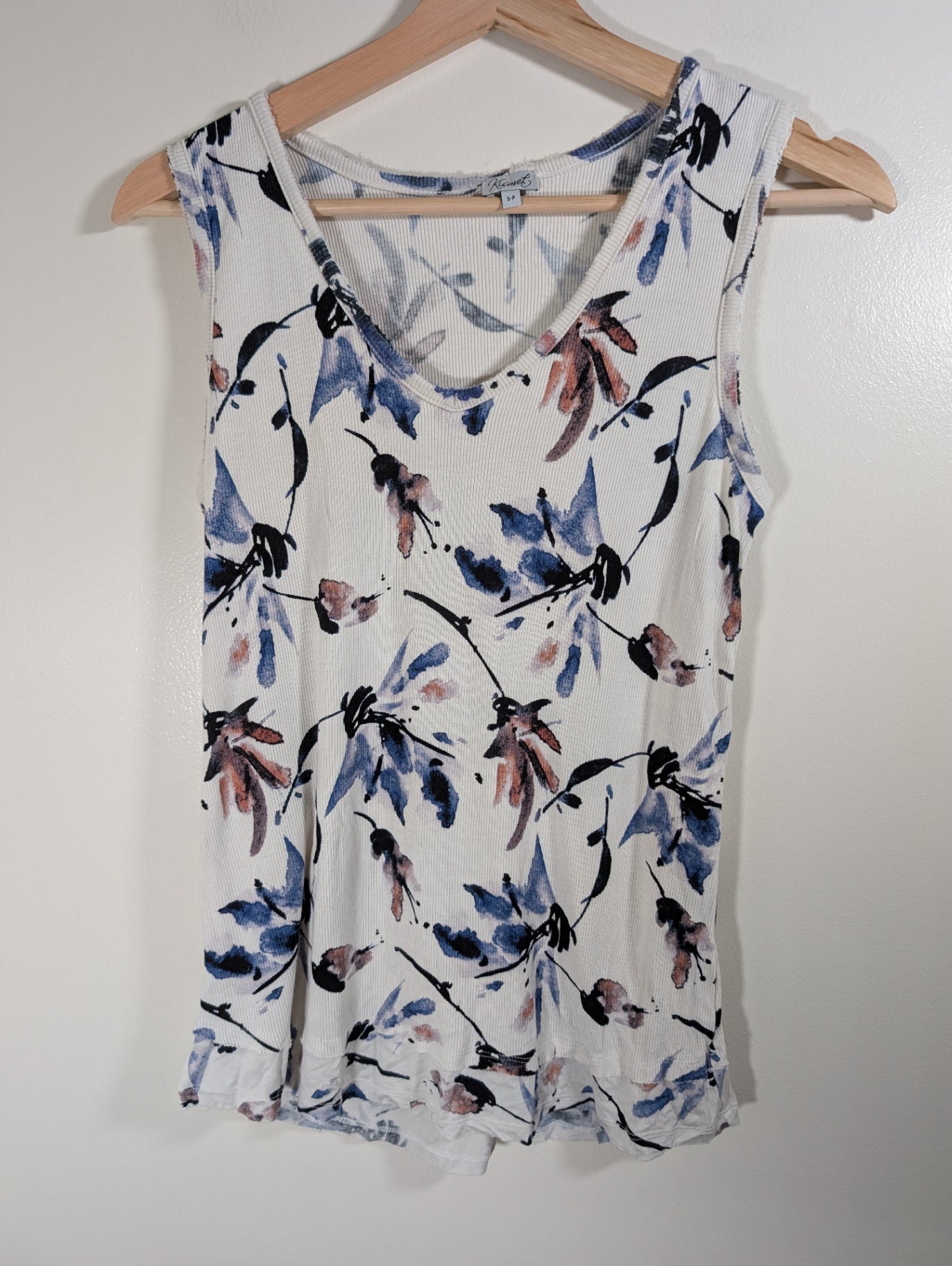Kismet Ribbed Floral Tank - Small
