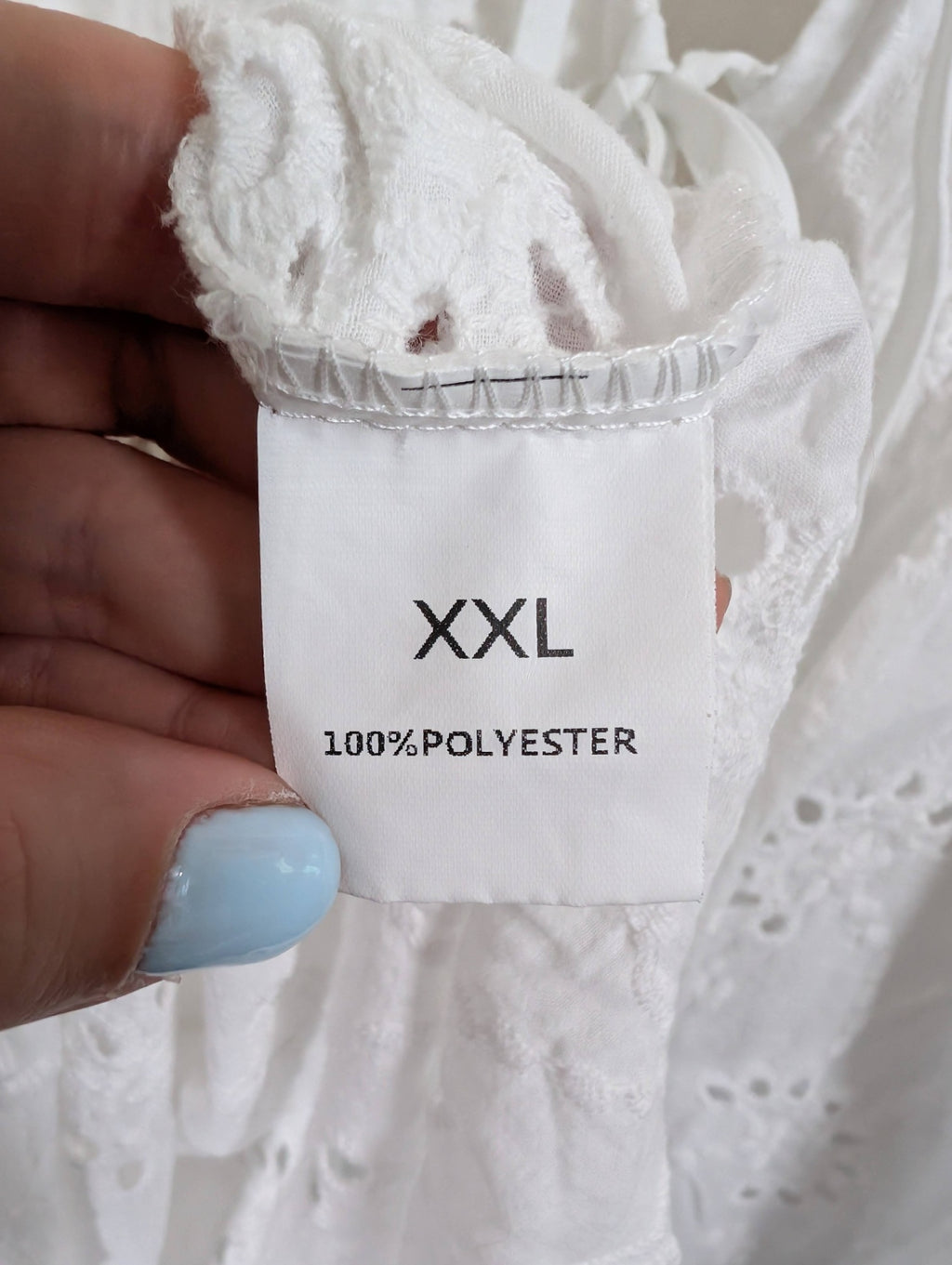 No label white eyelet dress - 2XL