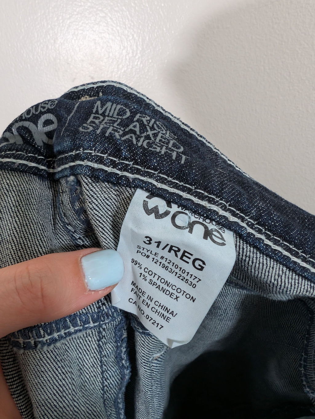 Warehouse One mid-rise relaxed straight - 31reg