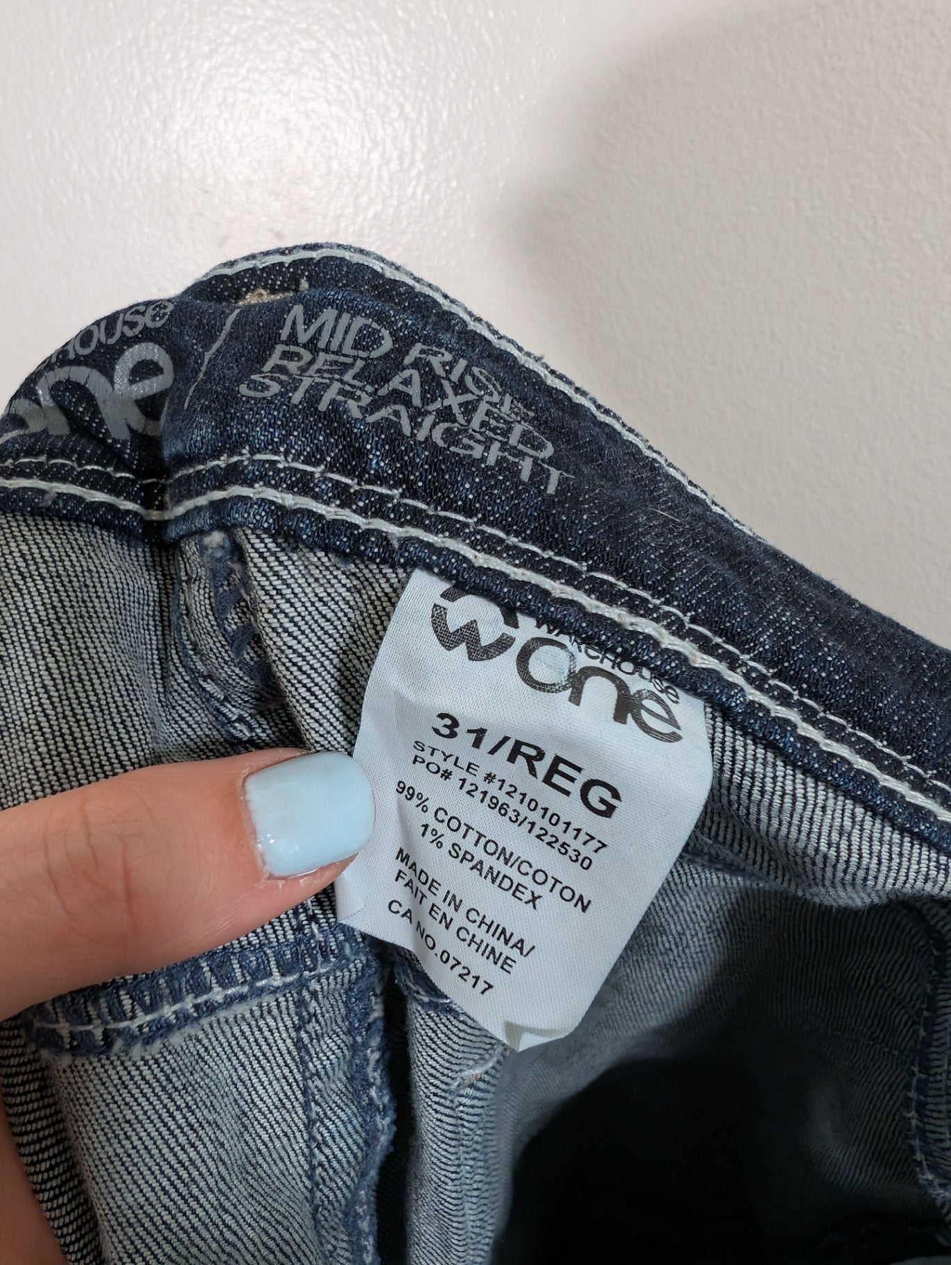 Warehouse One mid-rise relaxed straight - 31reg