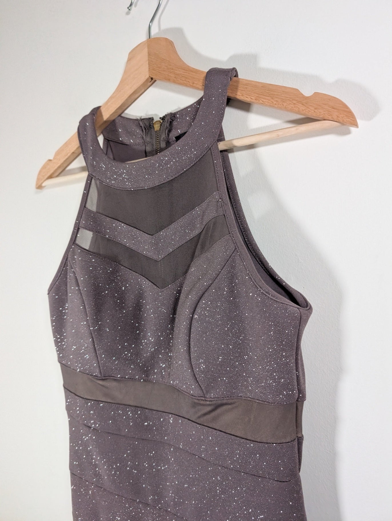 Le Chateau sparkly halter dress - Small