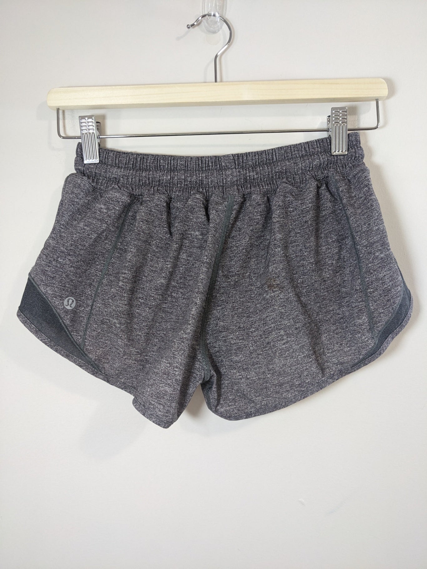 Lululemon Hotty Hot Highrise Grey Lined Shorts - Sz 4