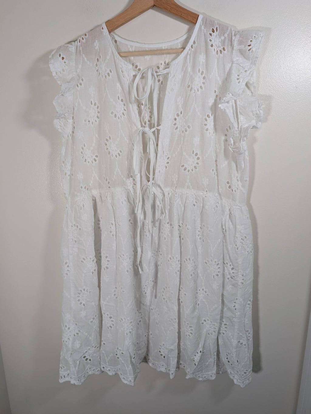 No label white eyelet dress - 2XL