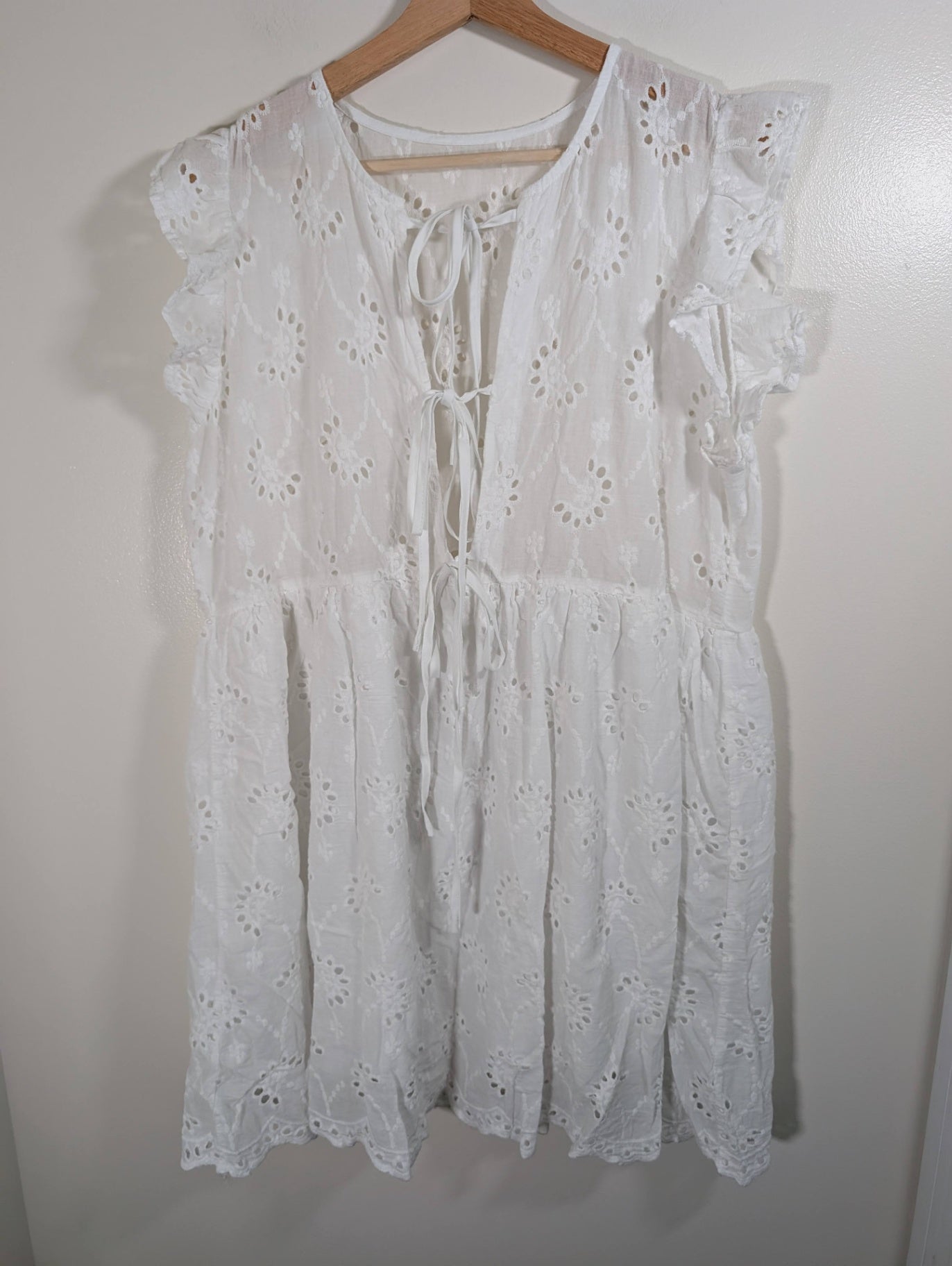 No label white eyelet dress - 2XL