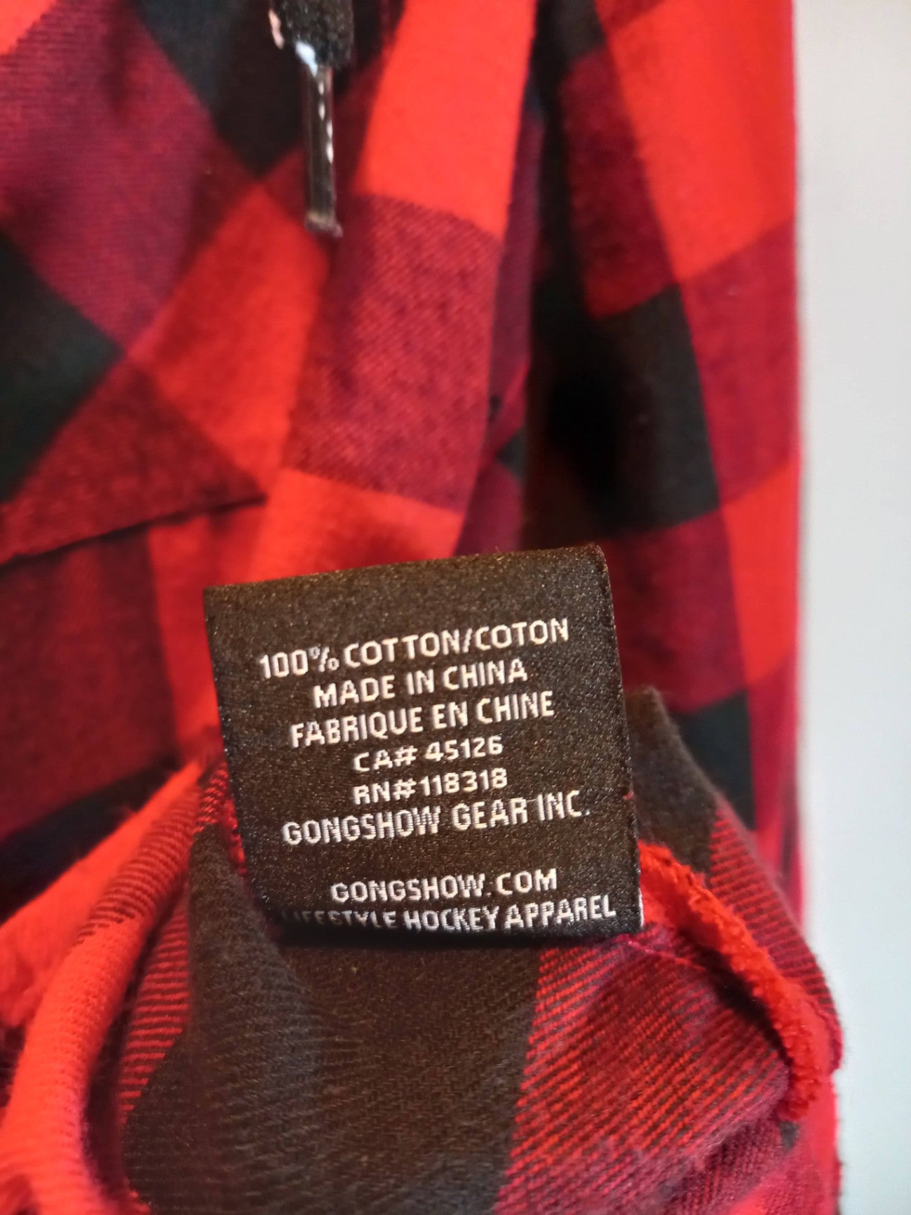 Gongshow Red & Black Checkered Flannel Sz XL