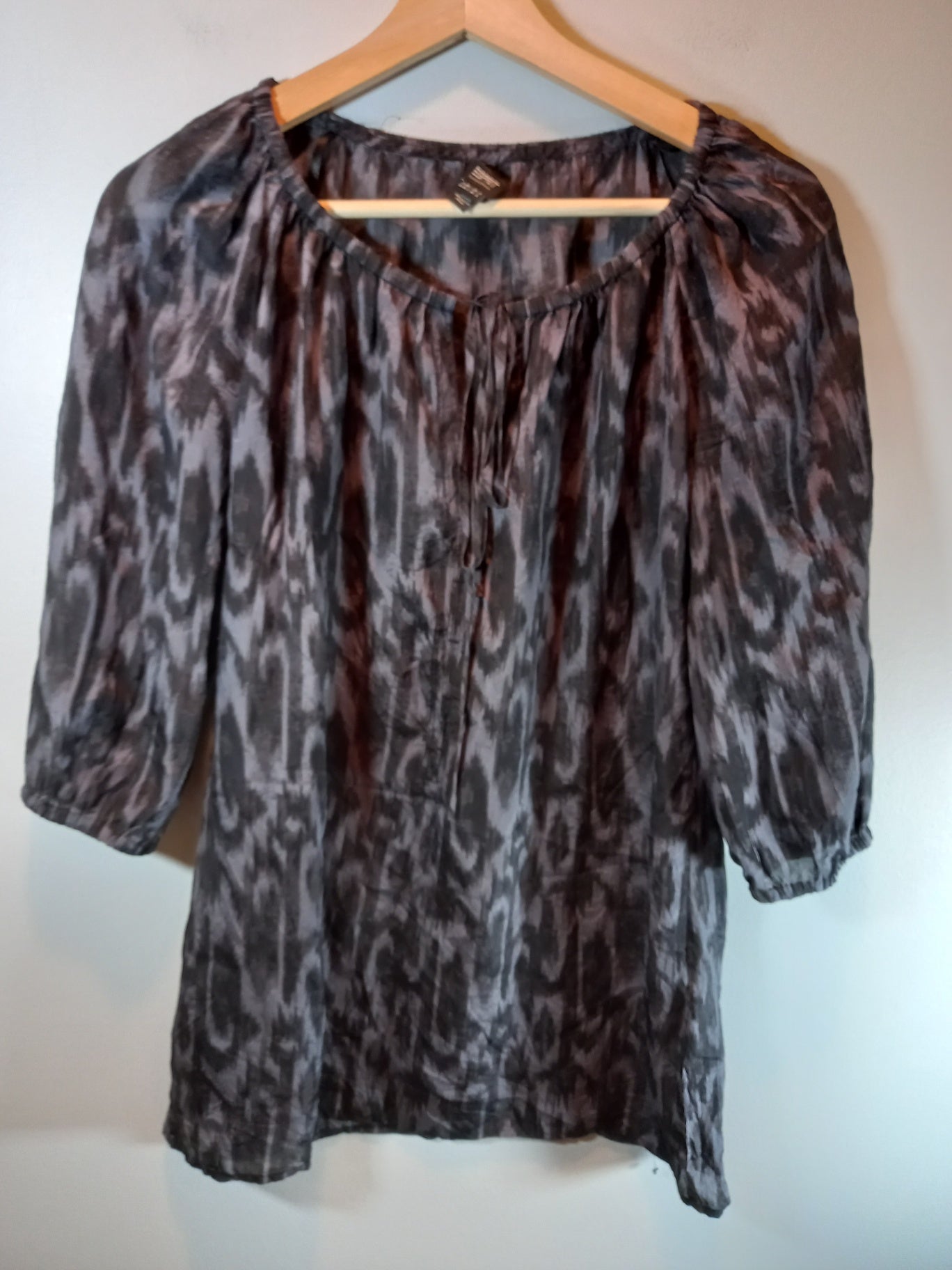 Esprit Silk Sheer Blouse Sz XS