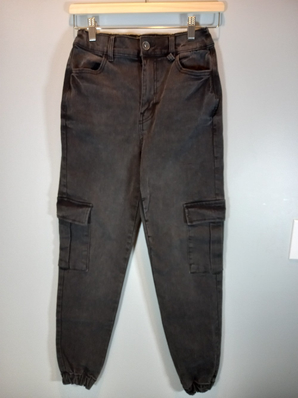 Ardene Black Cargo Jean Joggers Sz XS