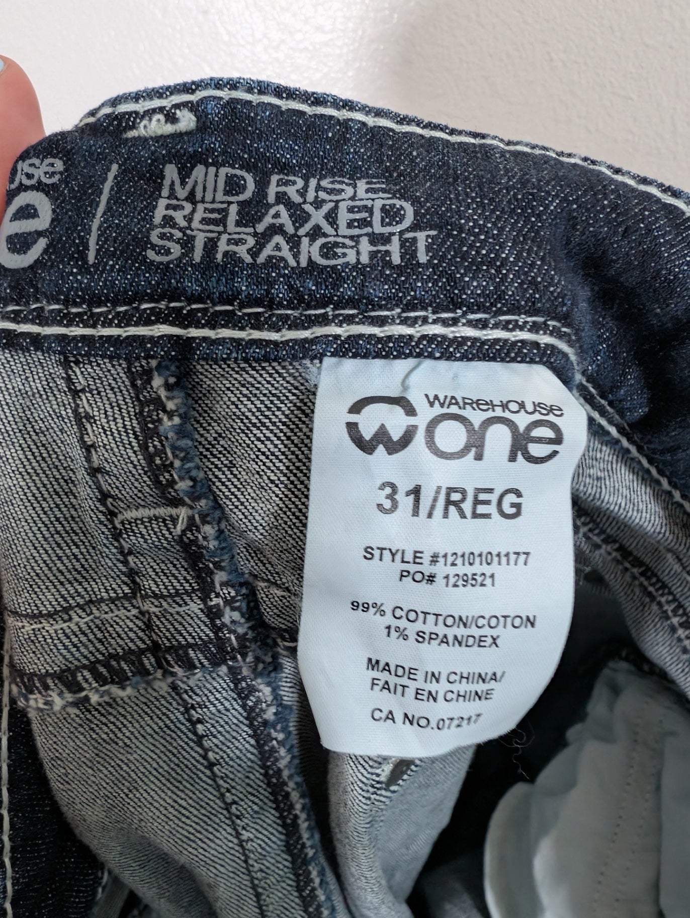 Warehouse One mid-rise relaxed straight - 31 Reg