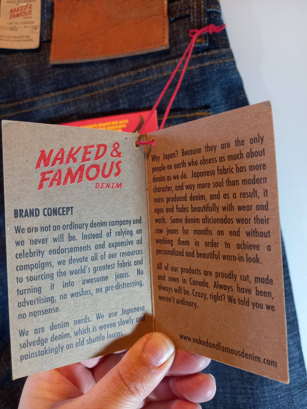 NWT Men's Naked & Famous Jeans Sz 36