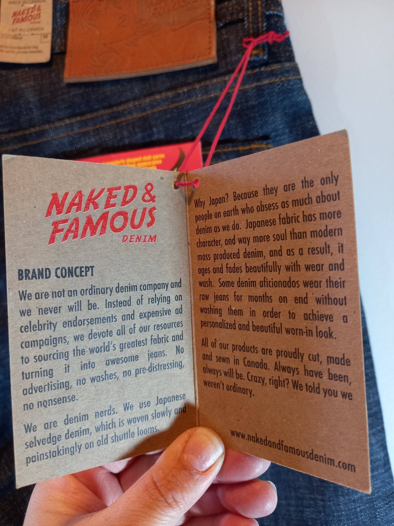 NWT Men's Naked & Famous Jeans Sz 36