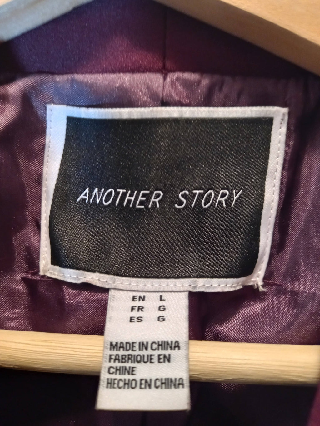 Another Story Maroon Blazer Sz L