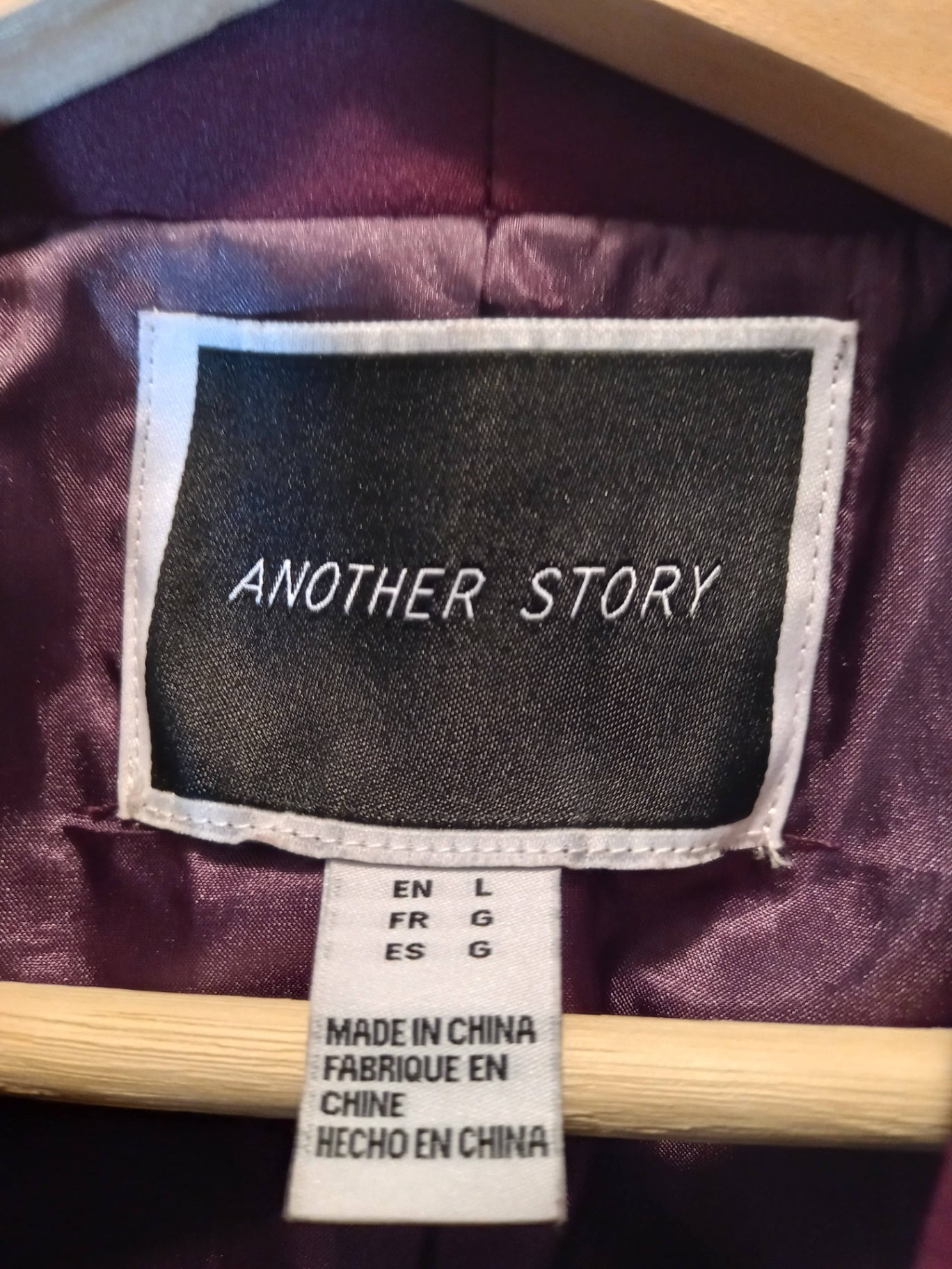 Another Story Maroon Blazer Sz L