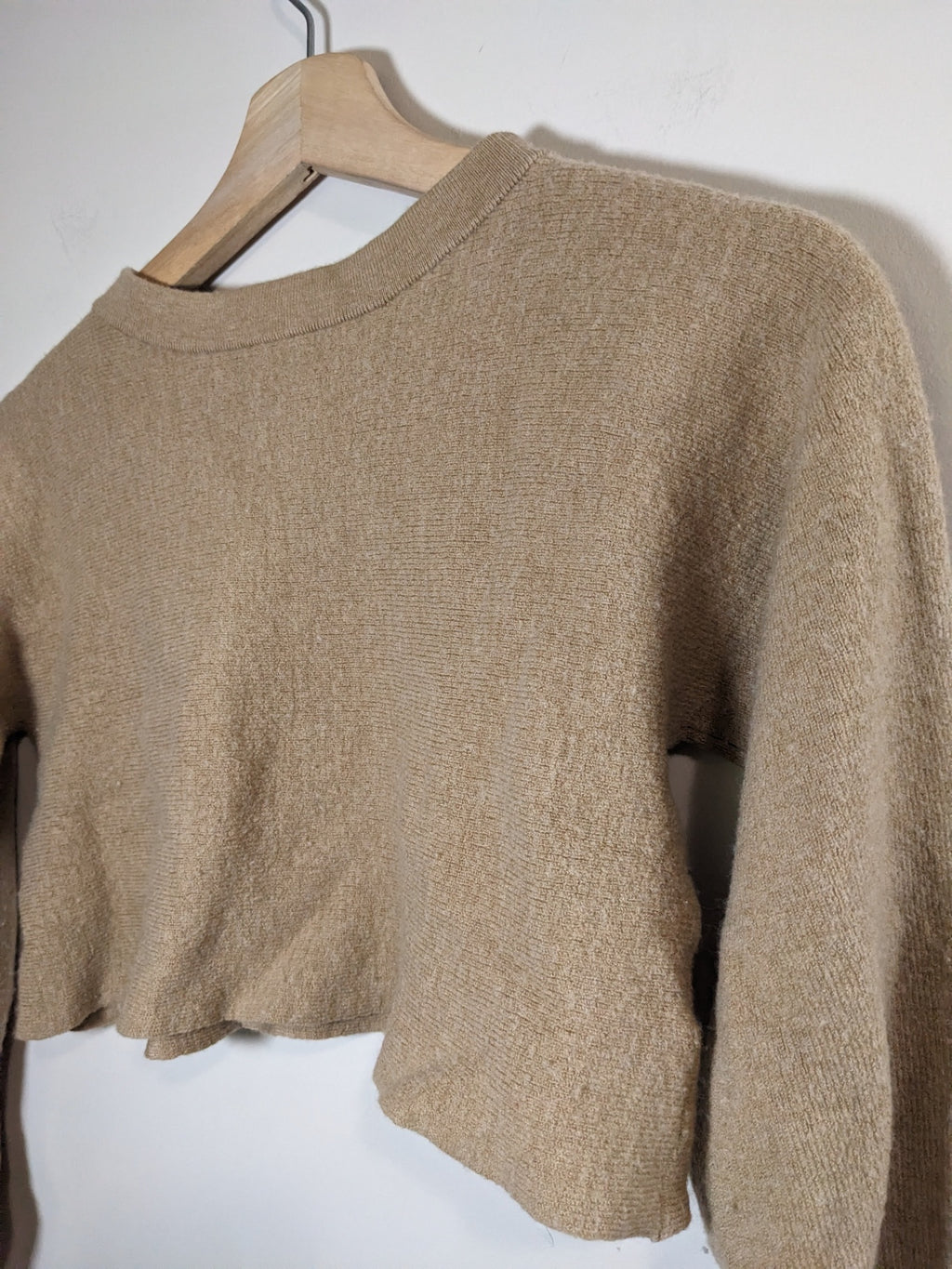 Wilfred Tan Crop Sweater - Small