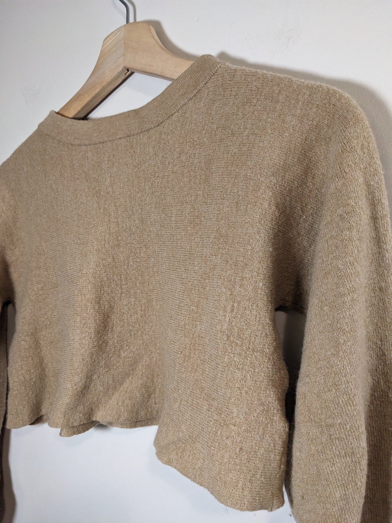 Wilfred Tan Crop Sweater - Small