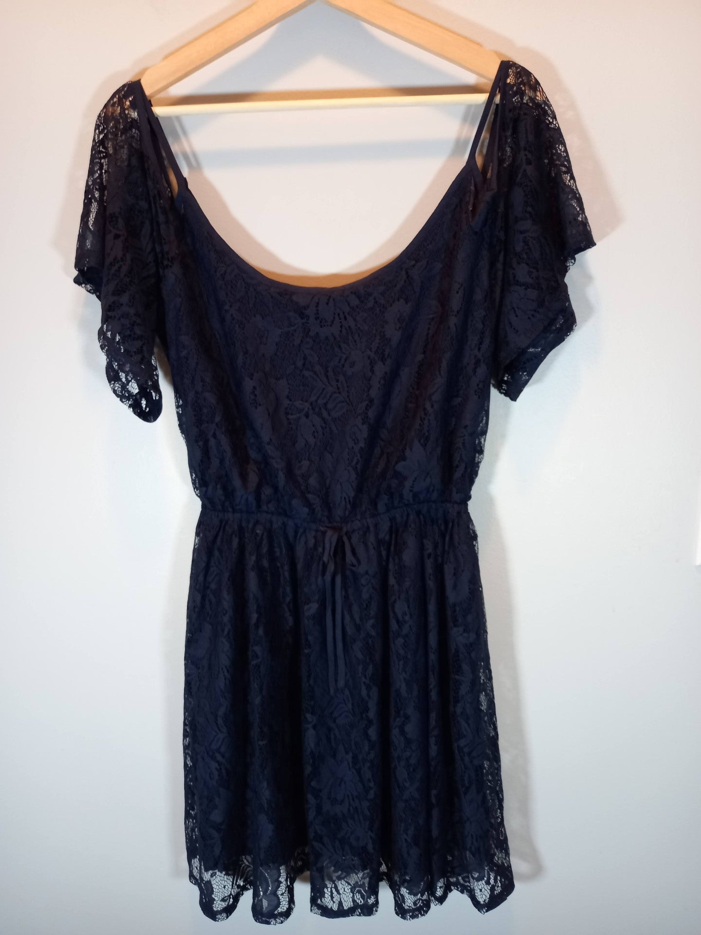 Hollister Navy Lace Dress Sz L
