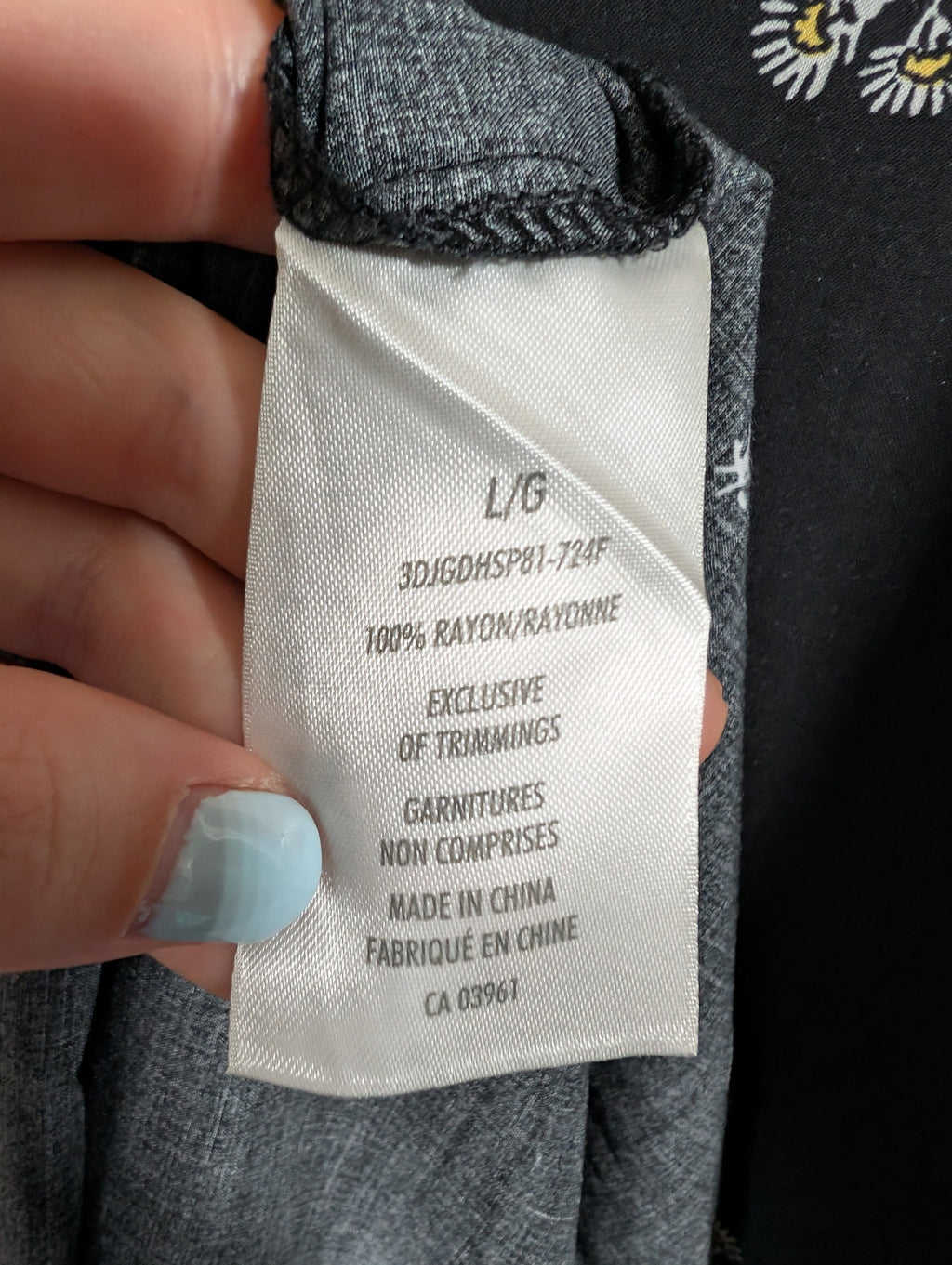 Denver Hayes black floral dress - Large