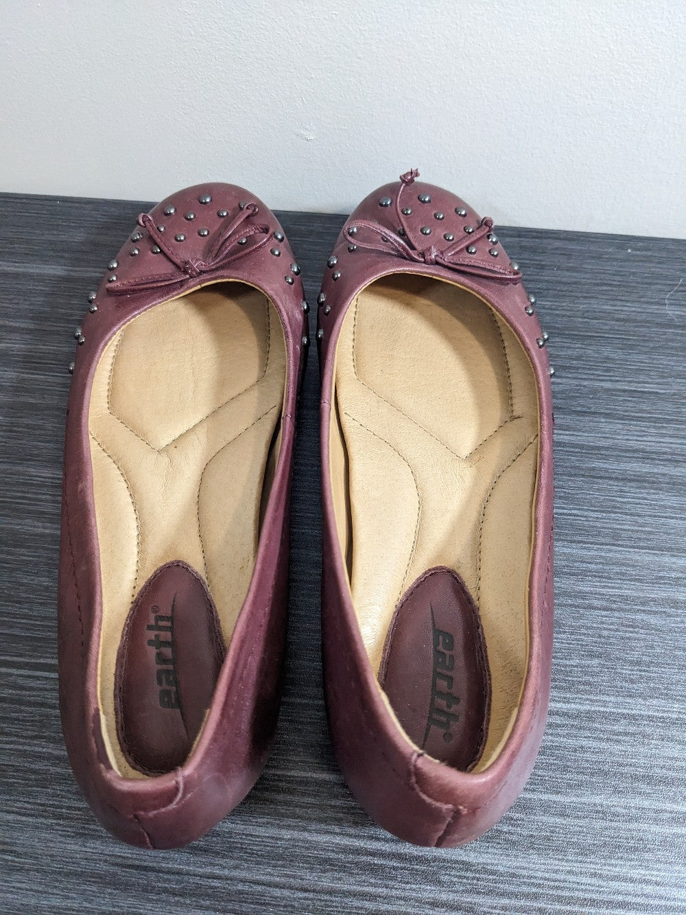 Earth Bellflower Merlot Ballet Flats - Sz 6.5
