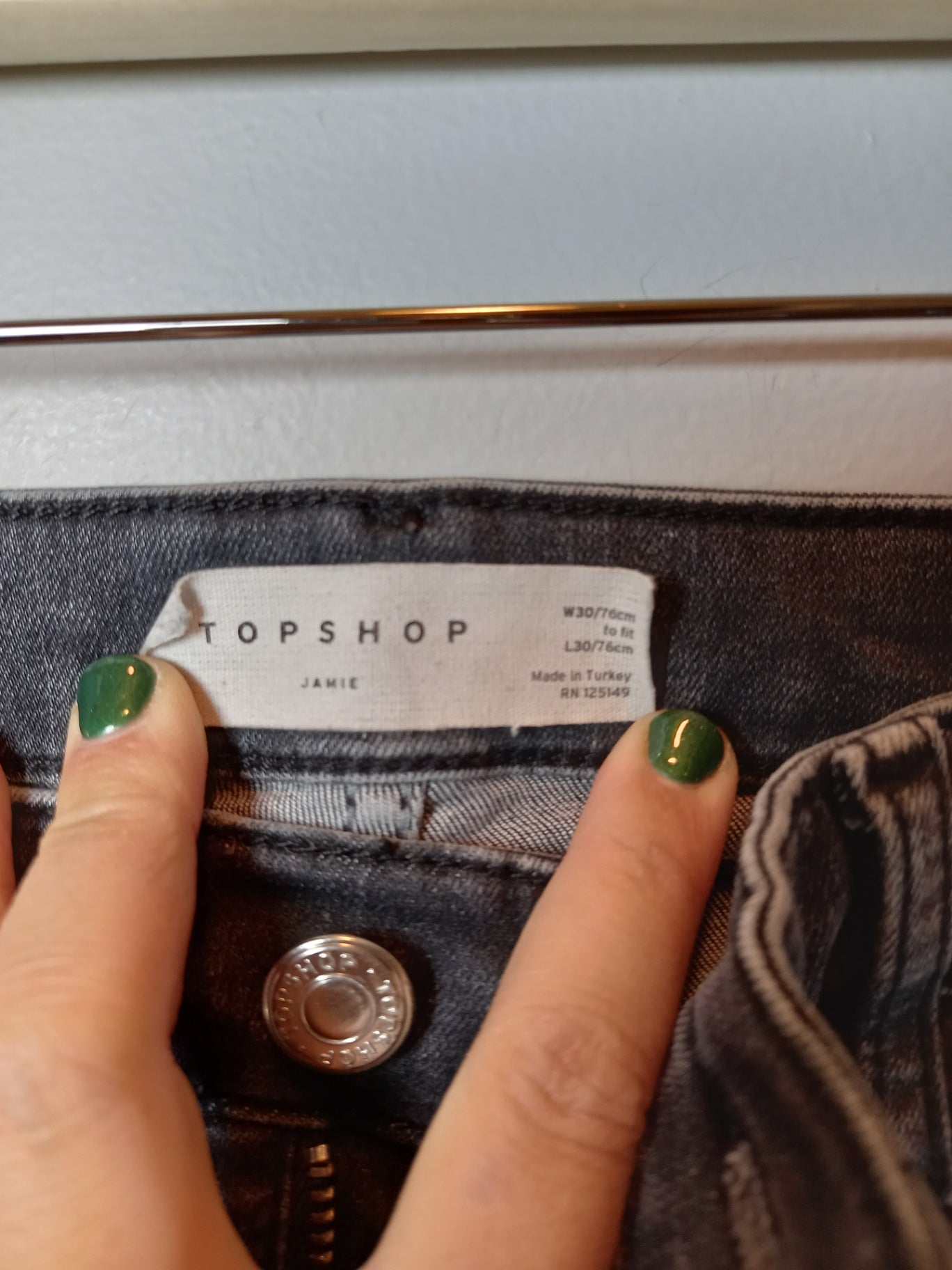 Top Shop Black Jeans Sz 30