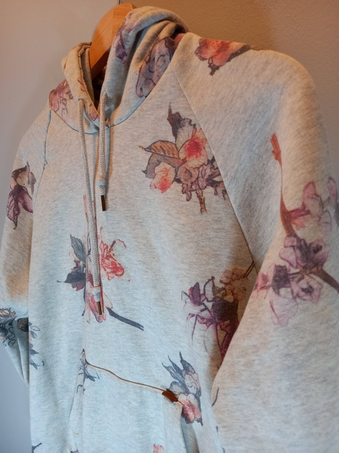 Obey Floral Grey Hoodie Sz S
