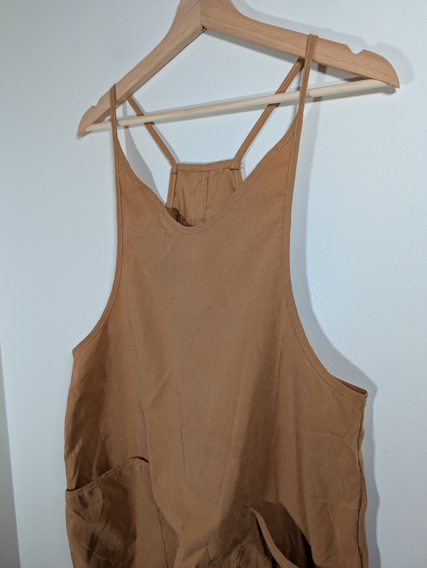 Shein tan overalls - Small
