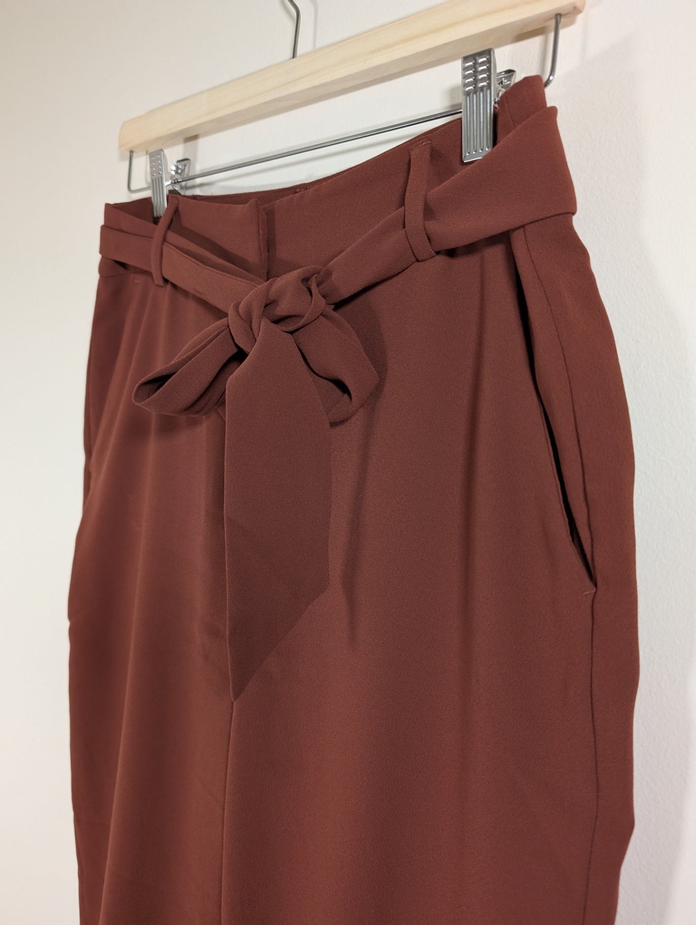 RW&Co. Brown tie waist pant - SZ 6