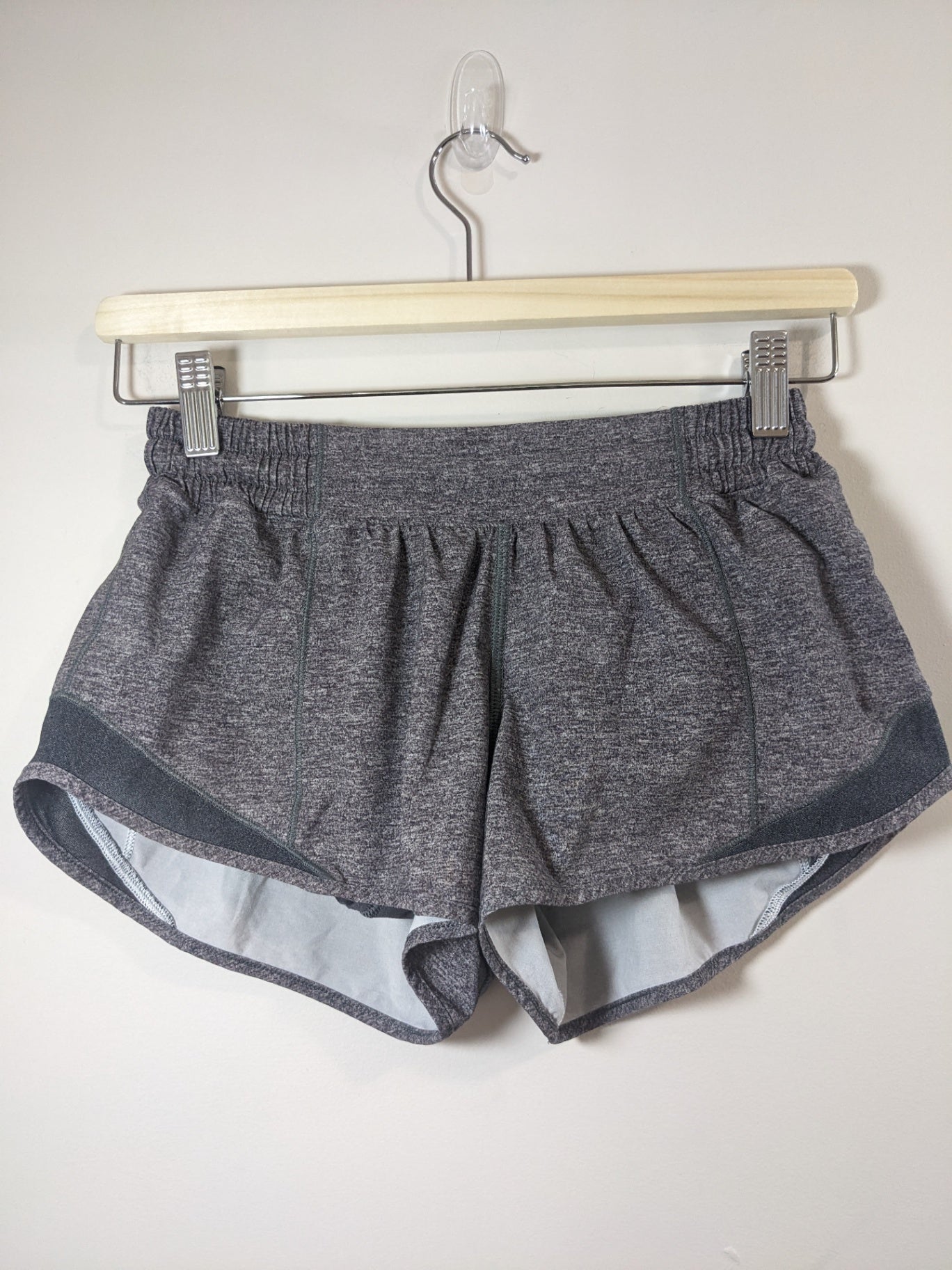 Lululemon Hotty Hot Highrise Grey Lined Shorts - Sz 4