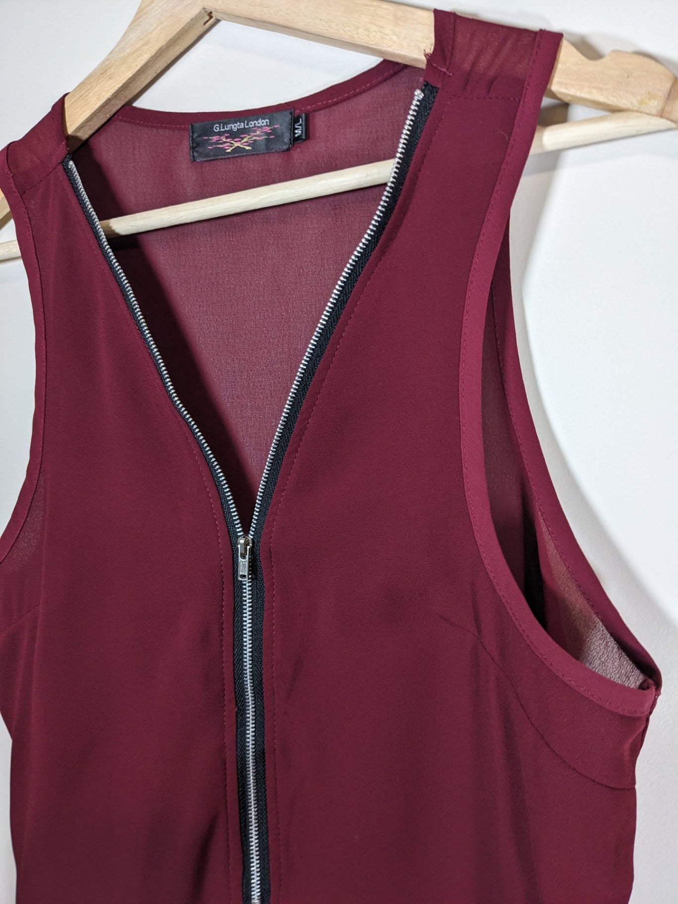 G. Lungta London Burgundy Blouse - M/L