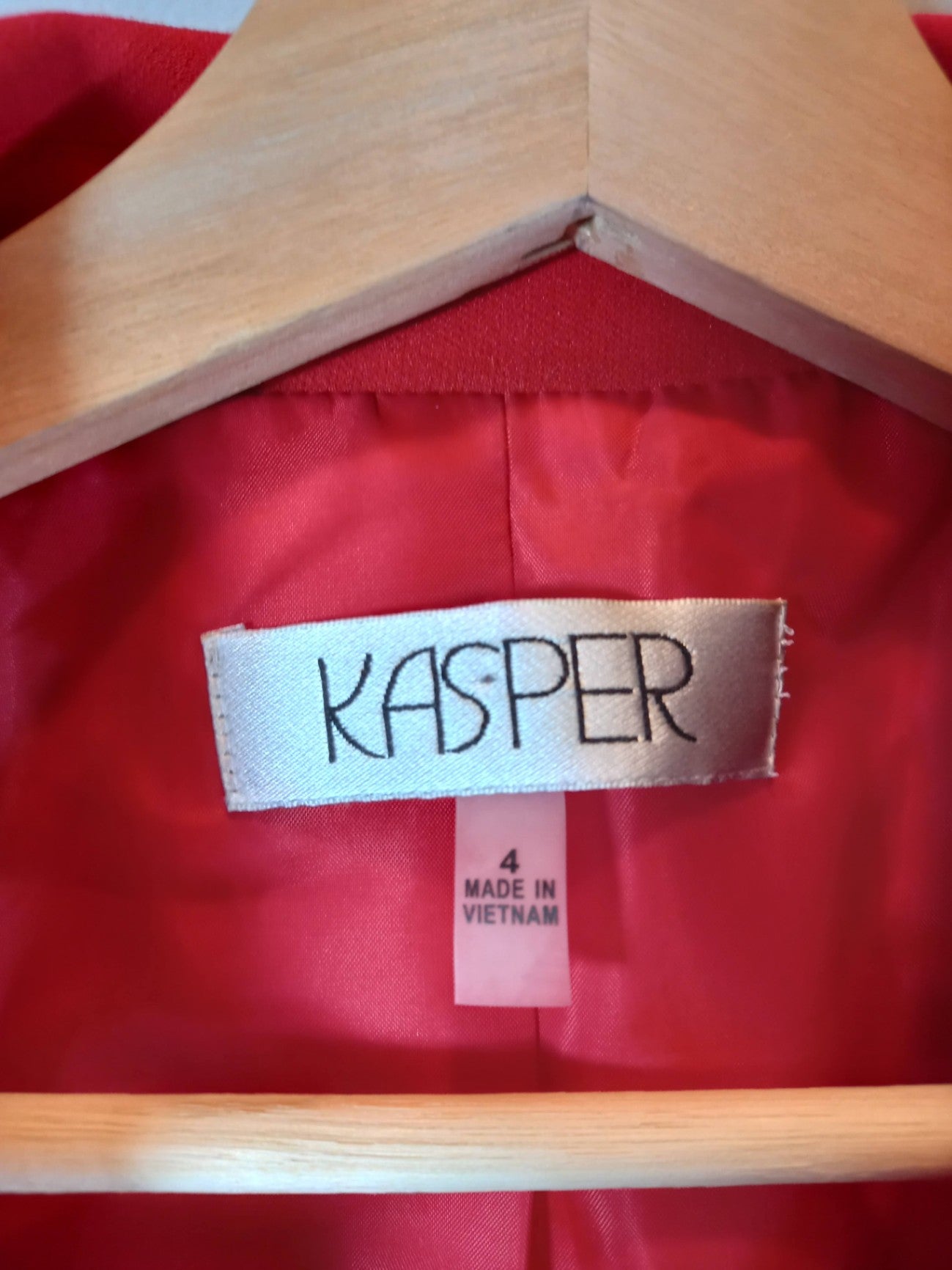 Kasper Red Blazer Sz 4