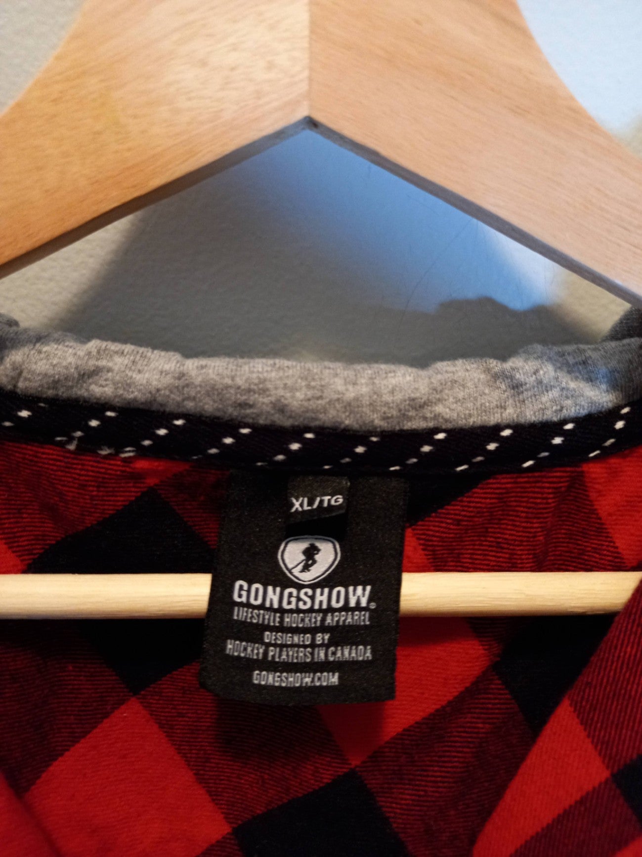 Gongshow Red & Black Checkered Flannel Sz XL