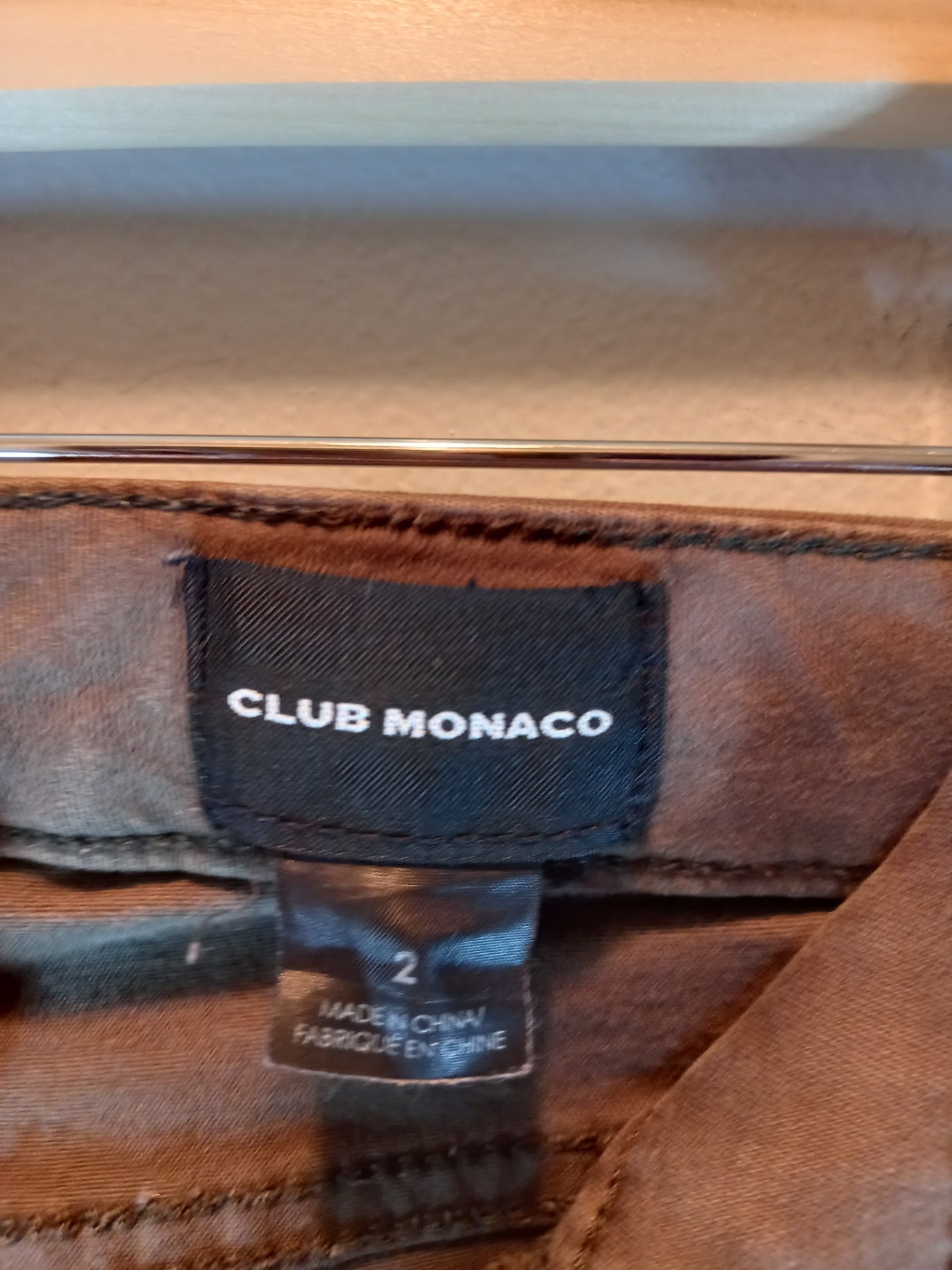 Club Monaco Olive Pants Sz 2