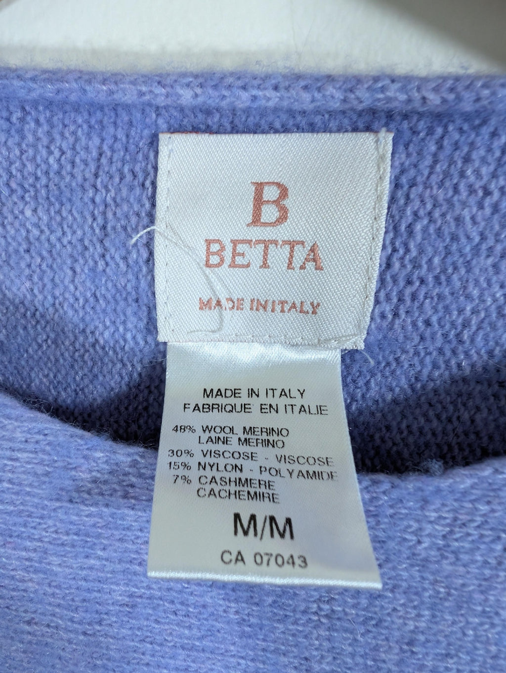Betta purple merino wool/cashmere sweater - Medium