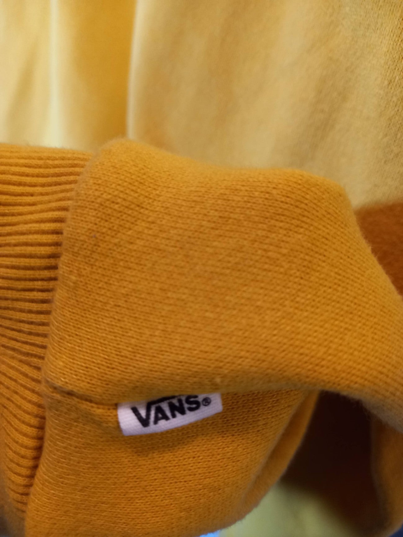 Vans Mustard Yellow Crop Hoodie Sz L