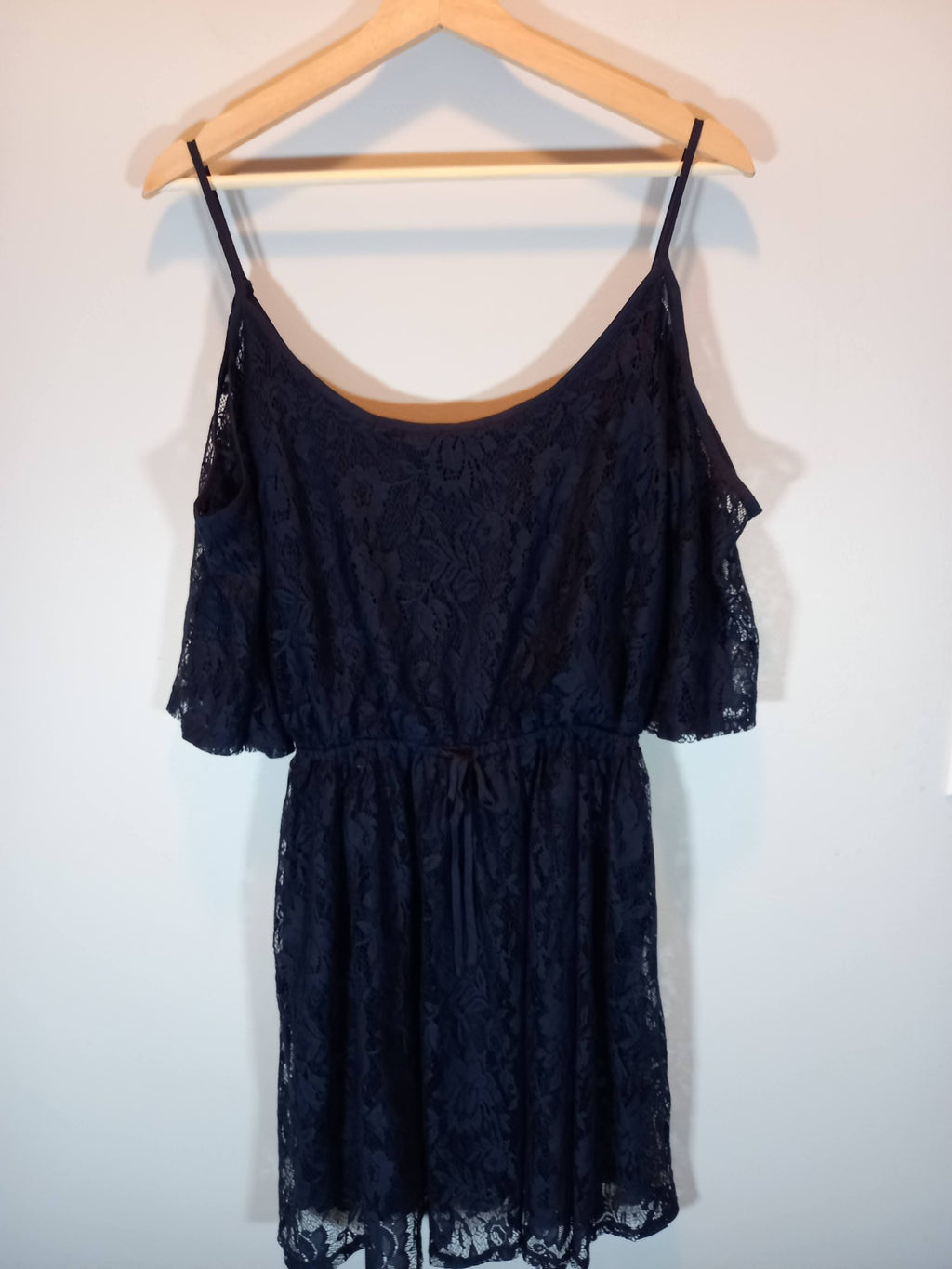 Hollister Navy Lace Dress Sz L